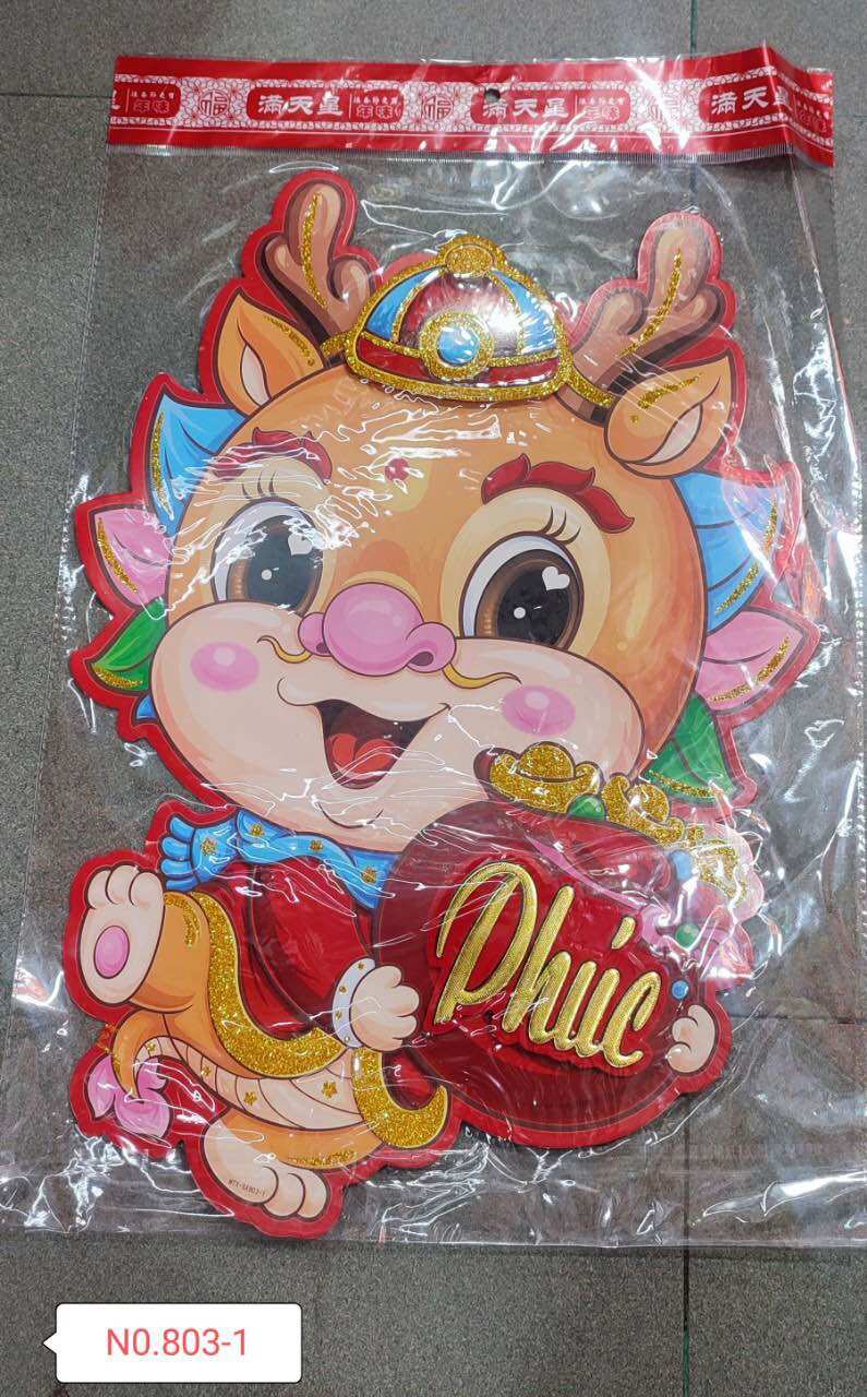 Decal trang trí tết mẫu mới 2024