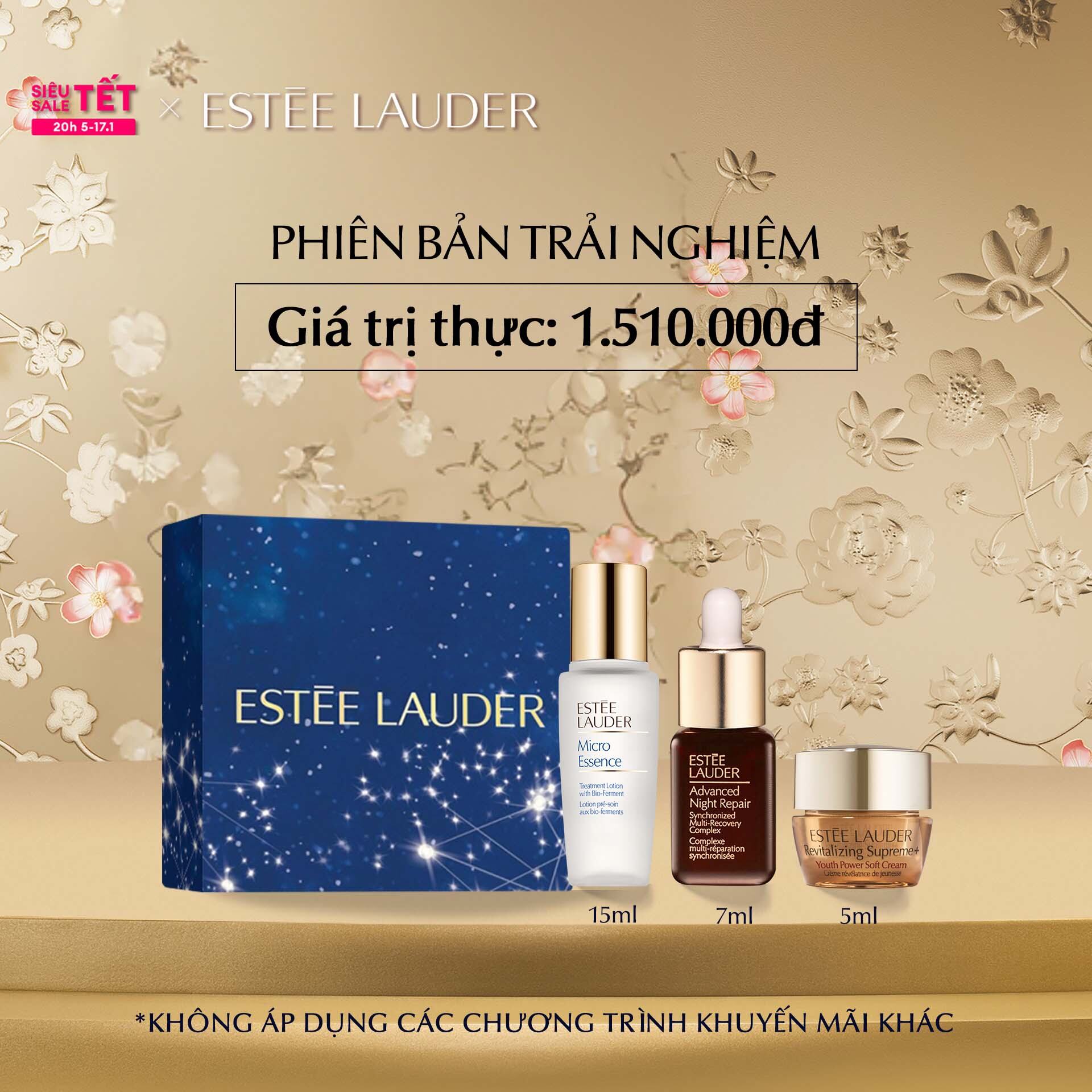 [PHIÊN BẢN TRẢI NGHIỆM] Bộ 3 bước hoàn hảo - Tinh chất phục hồi chống lão hóa Estee Lauder Advanced 