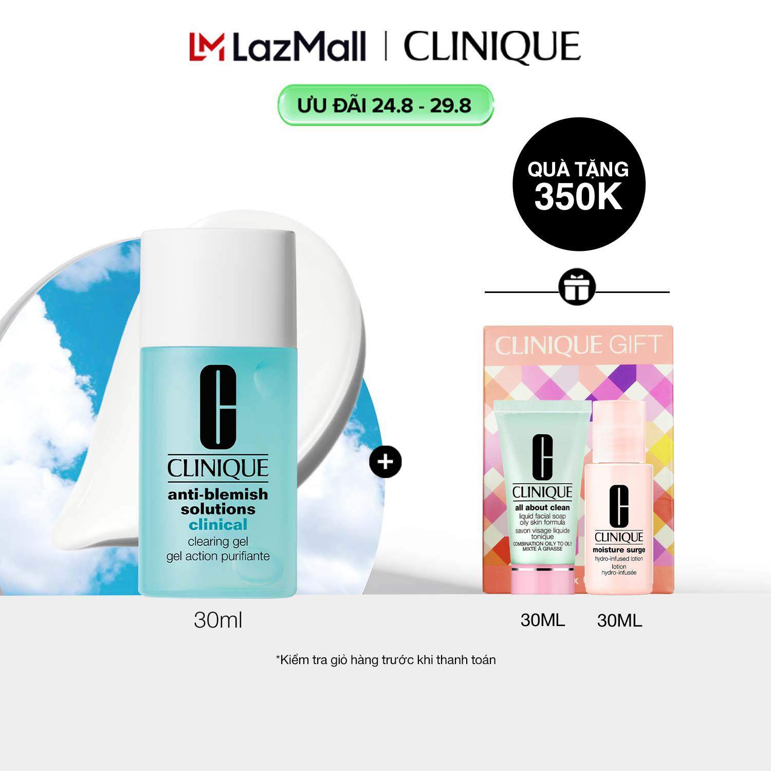 Gel chấm giảm mụn ngừa thâm trong vòng 7 ngày CLINIQUE Anti-Blemish Solutions Clinical Clearing Gel