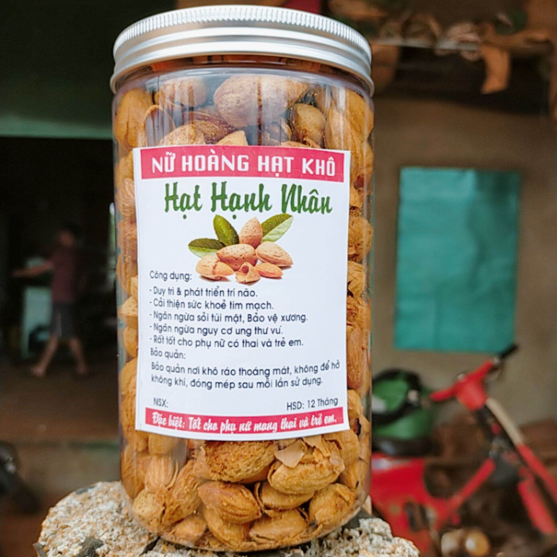 500g hạnh nhân rang bơ nhập khẩu mỹ dòn, thơm