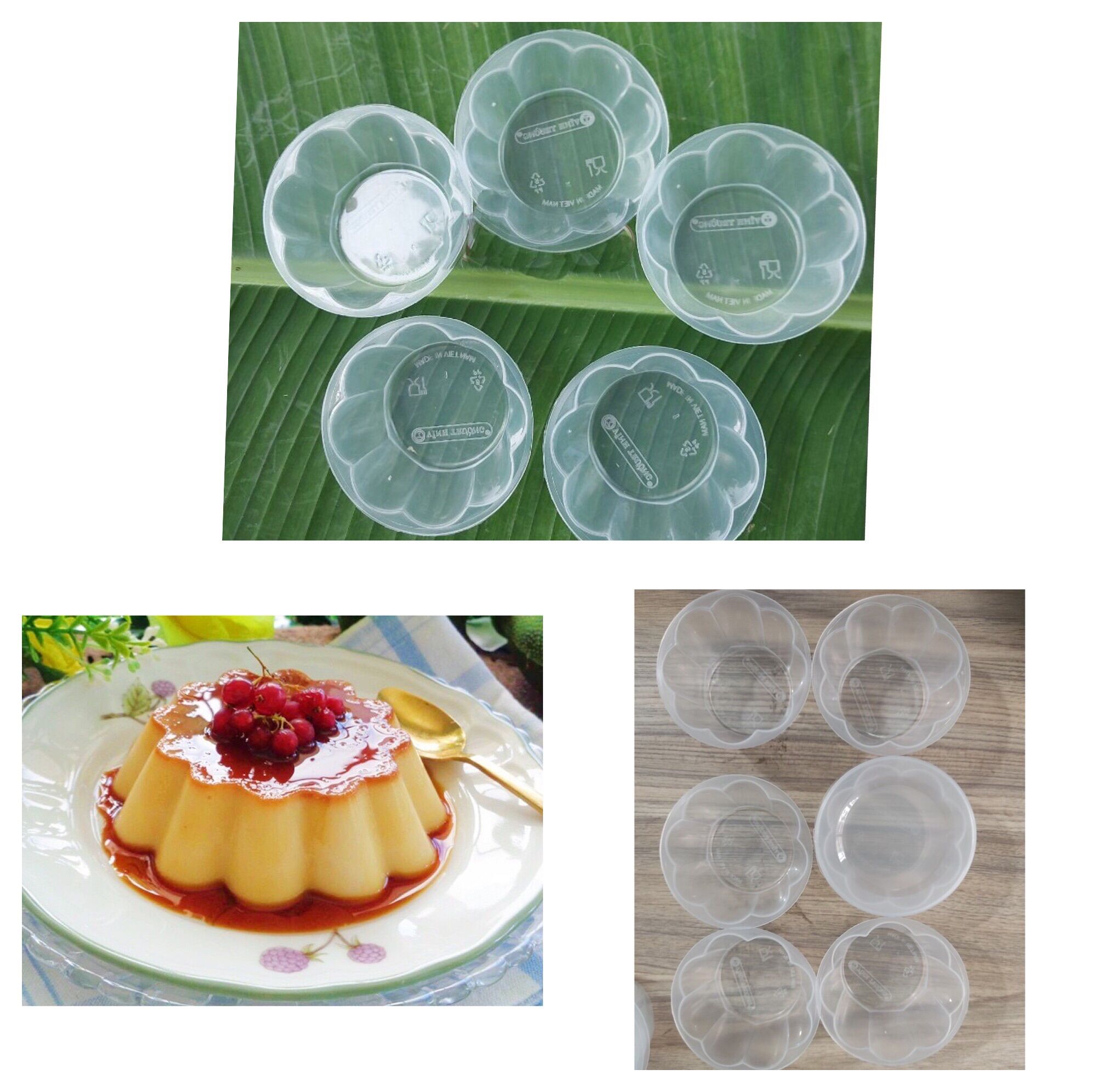 Combo 100 khuôn rau câu Plan nắp đậy hinh hoa nhựa cao cấp Vĩnh Trường