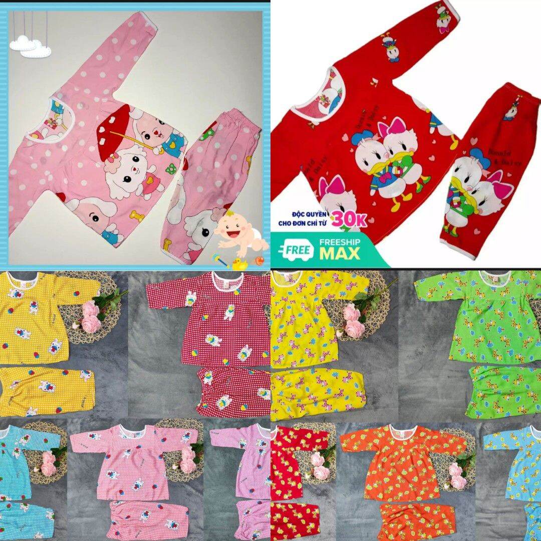[HCM]combo 3bộ đồ dài tolelanh cho bé gái