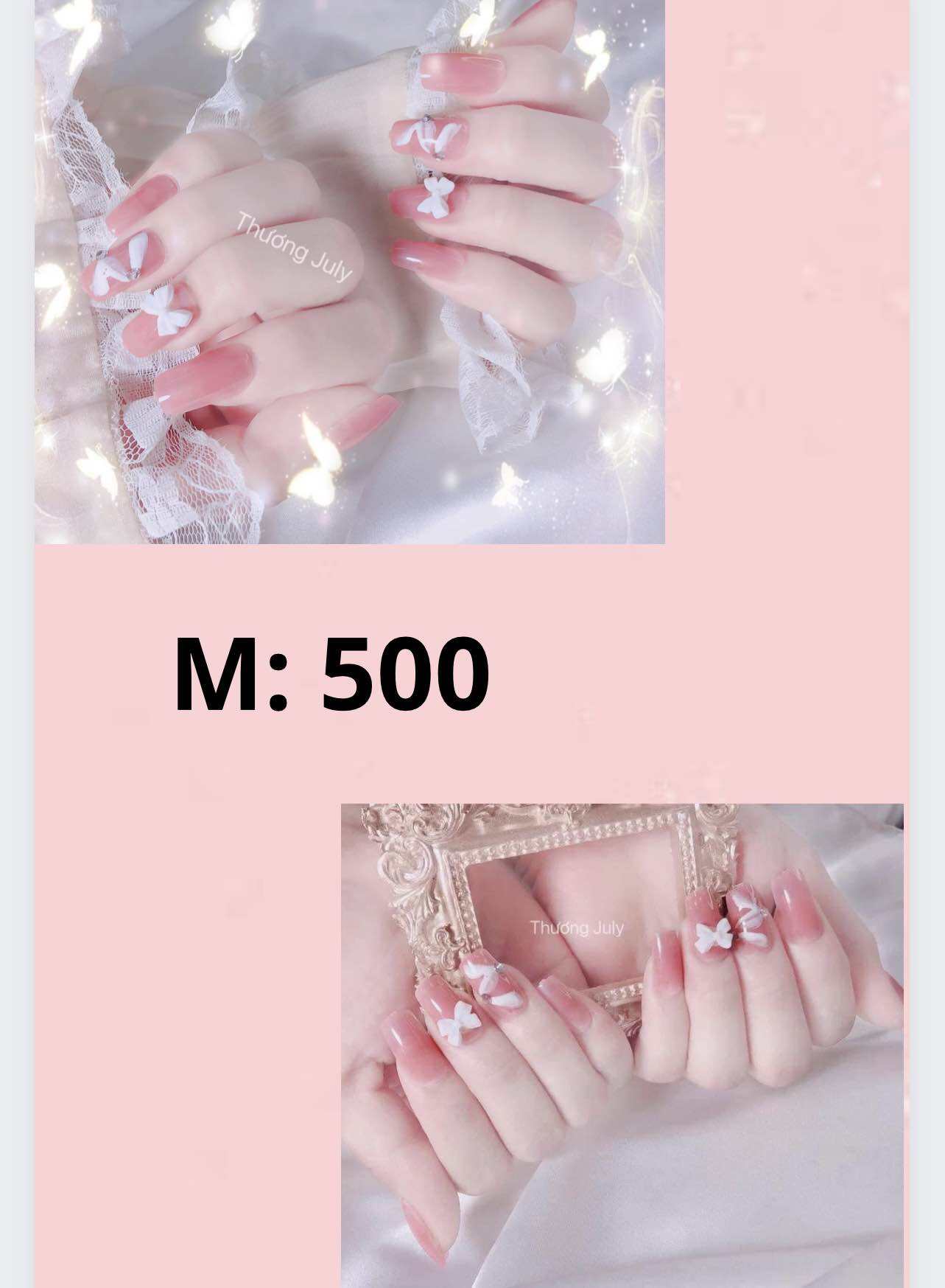 Bộ 24 Móng Tay Giả Đính Đá Tặng Keo Và Dũa Miếng Keo Dán. 