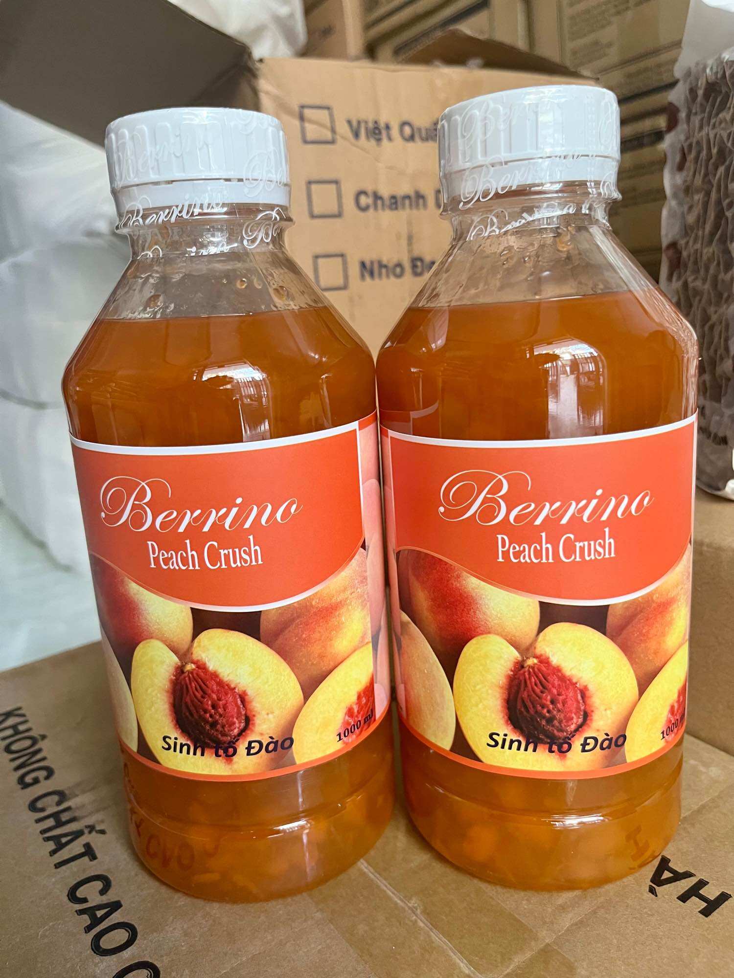 Berrino Đào (Mứt Đào) chai 1 Lít