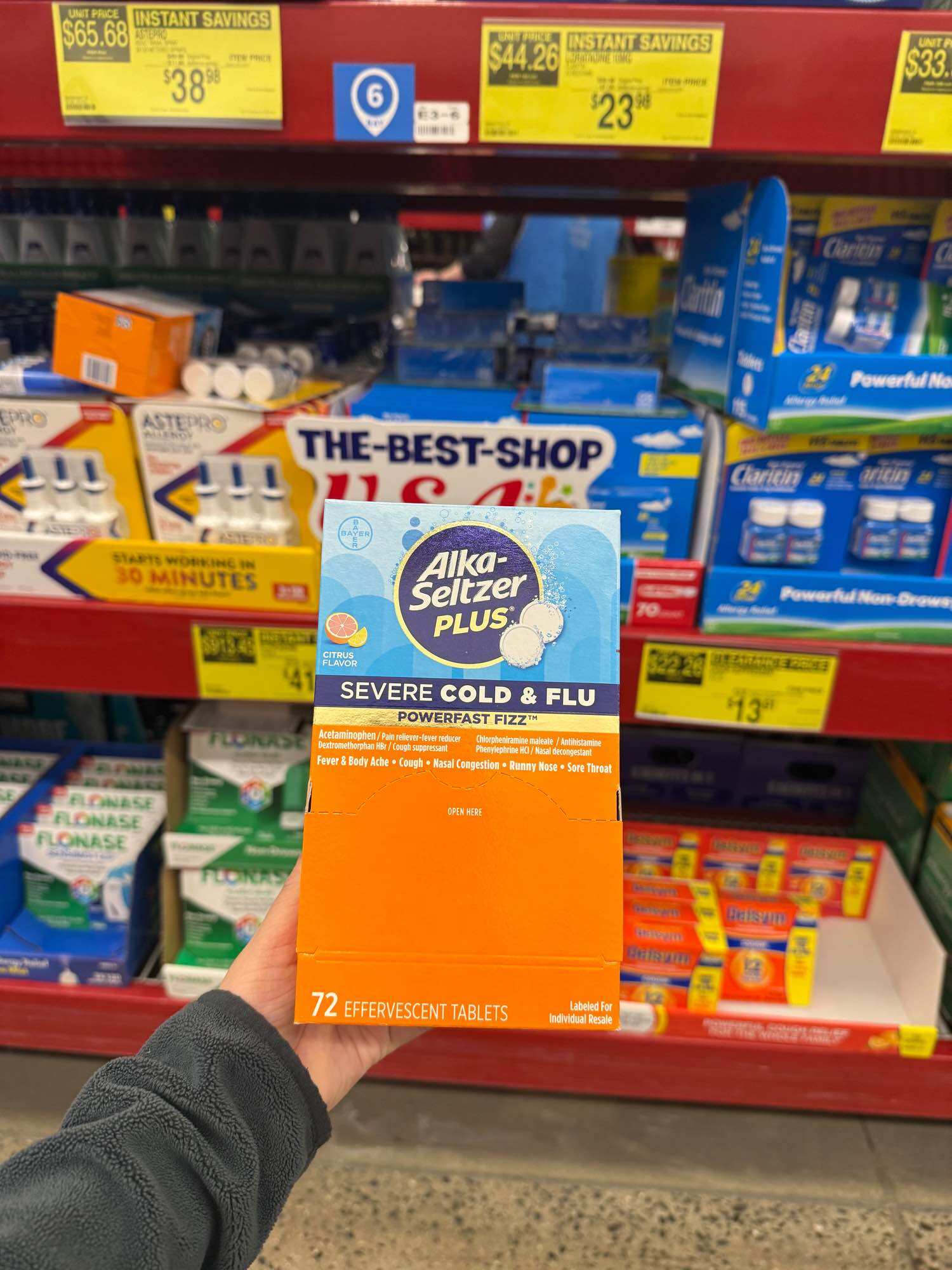Alka-Seltzer Plus Viêm Mũi & Cảm Cúm 72 Viên Nhai