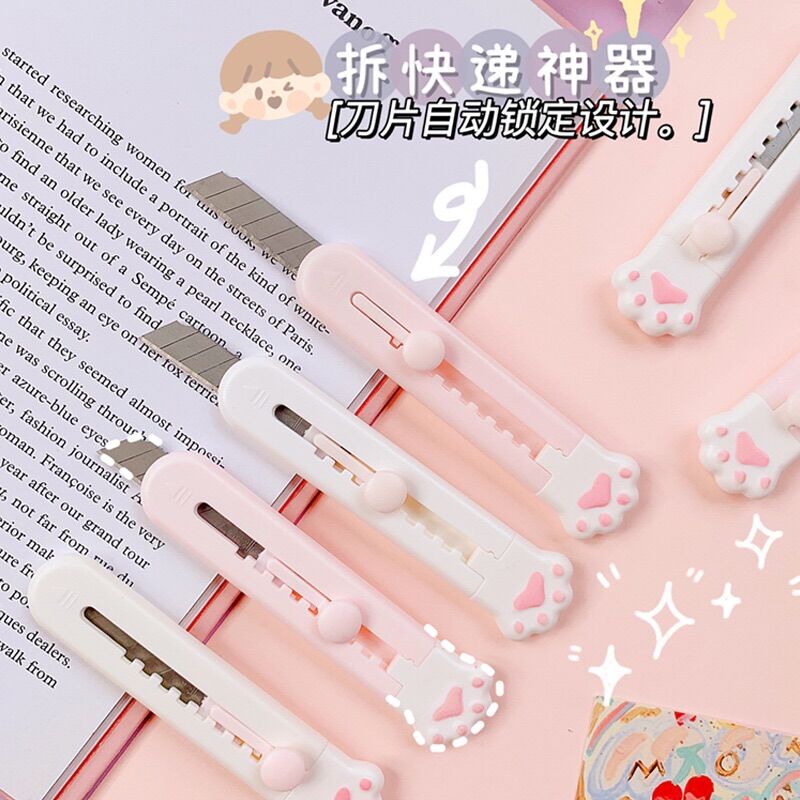 Dao rọc giấy mini hình chân mèo