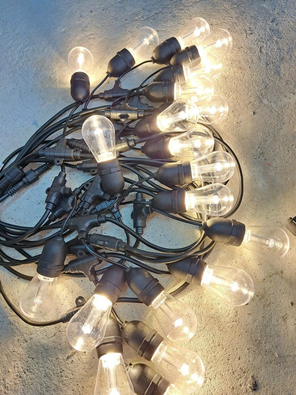 Combo 10m dây đúc 20 đui+20 bóng led kiểu Edison trang trí