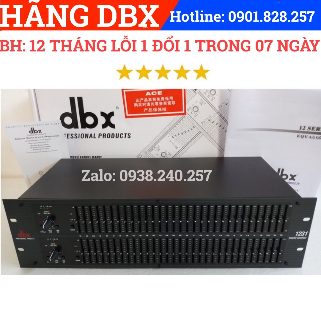 [LOẠI 1 DBX]Thiết bị lọc xì equalizer dbx 1231 hàng chuẩn cao cấp bảo hành 12 tháng