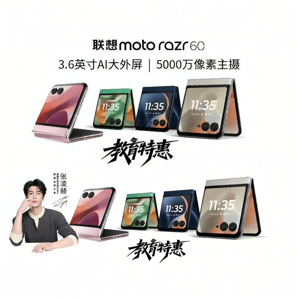 Lenovo | Màn Hình Ngoài Gập Điện Thoại AI 3.6 inch 50M Camera