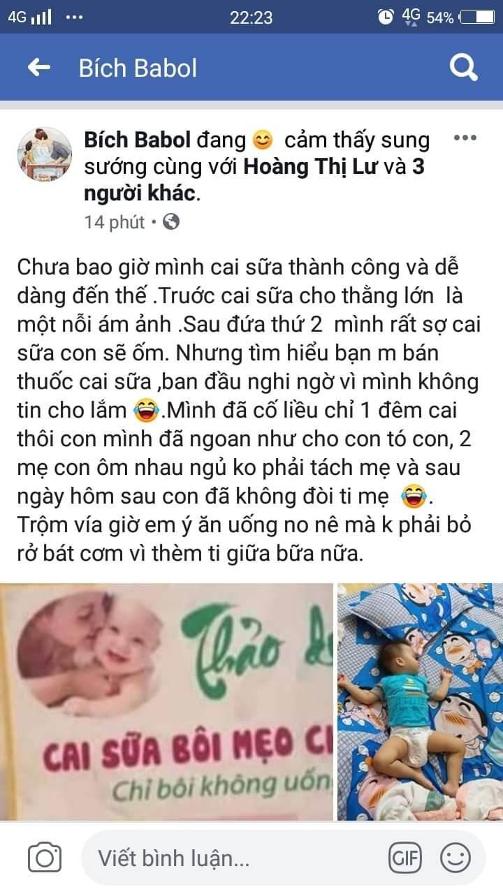 Thảo dược cai sữa mẹo cho bé
