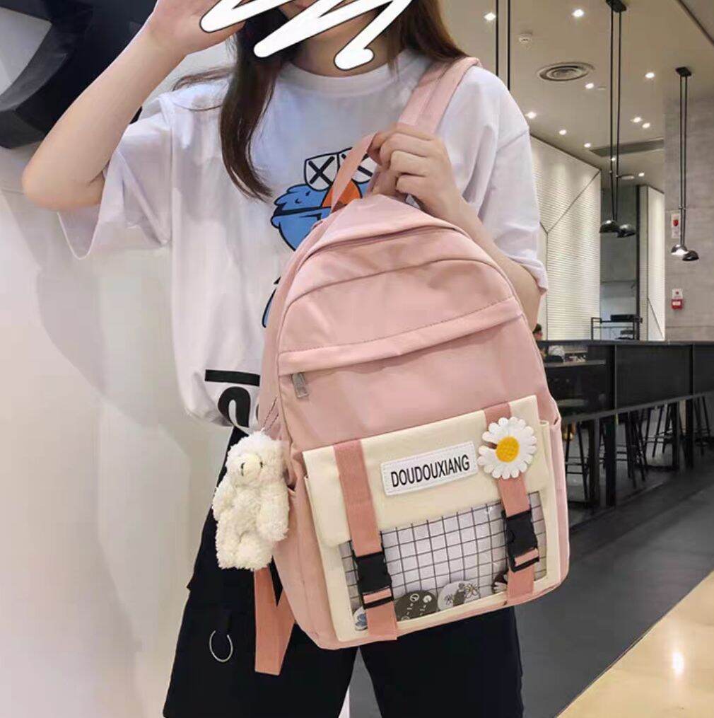 balo nữ đi học sinh sinh viên cấp 1 2 3 ba lô cute nữ thời trang balo ulzzang balo giá rẻ balo xinh xắn balo nam nữ đi học laptop vải bố