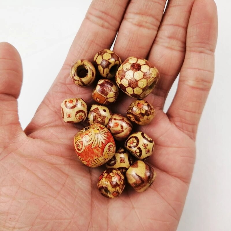 100 hạt vòng gỗ tròn làm đồ trang trí