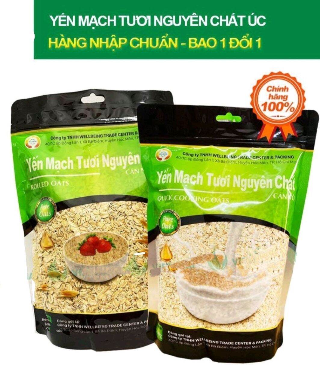 Yến mạch tươi nguyên chất úc 500g giảm cân ăn kiêng eatclean