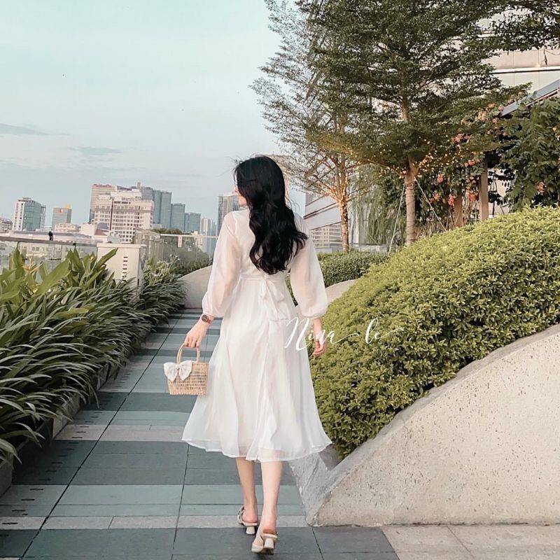 [Ảnh thật] 55-90kg Bigsize ĐẦM VOAN TIỂU THƯ
