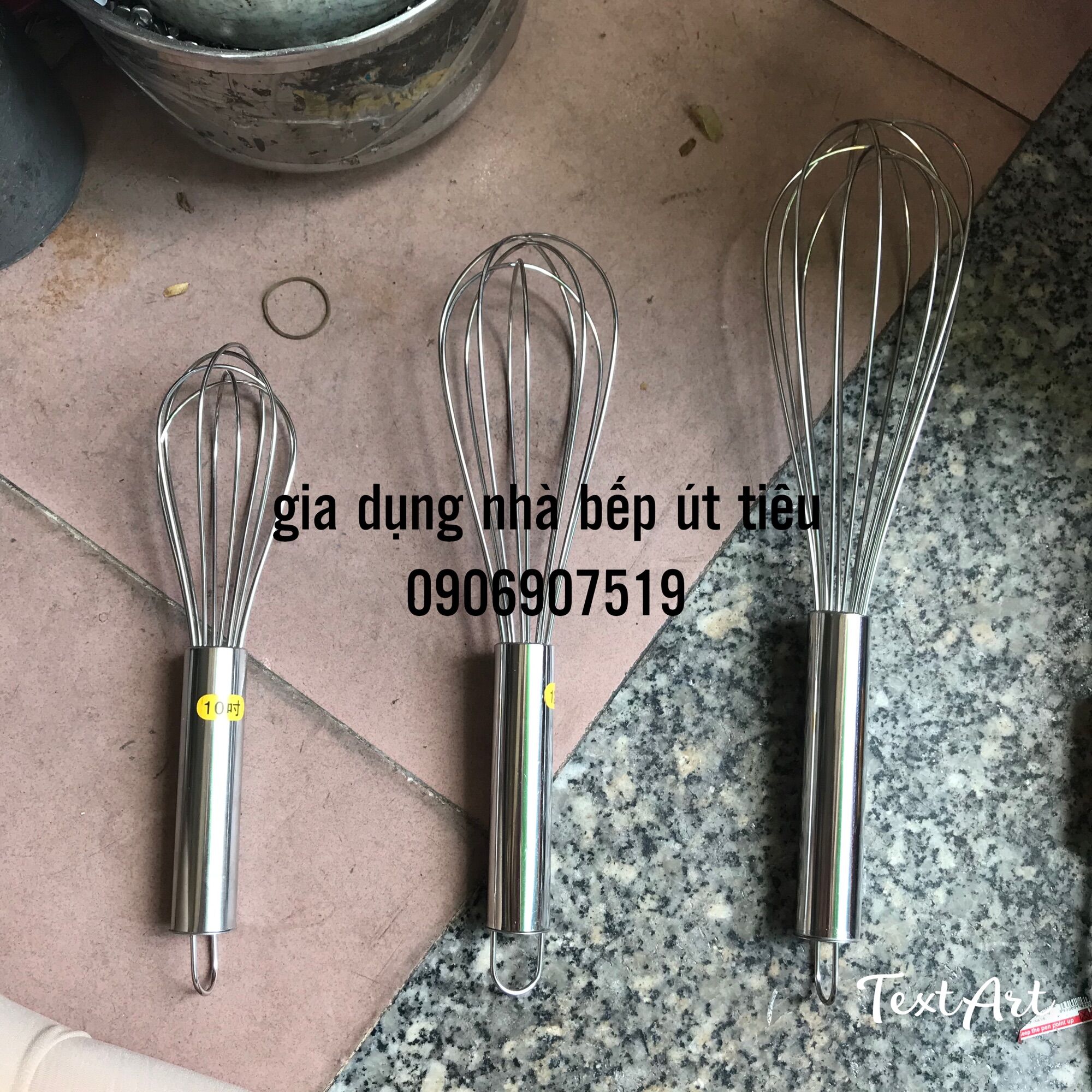 Dụng cụ đánh trứng đánh bột inox 3 size