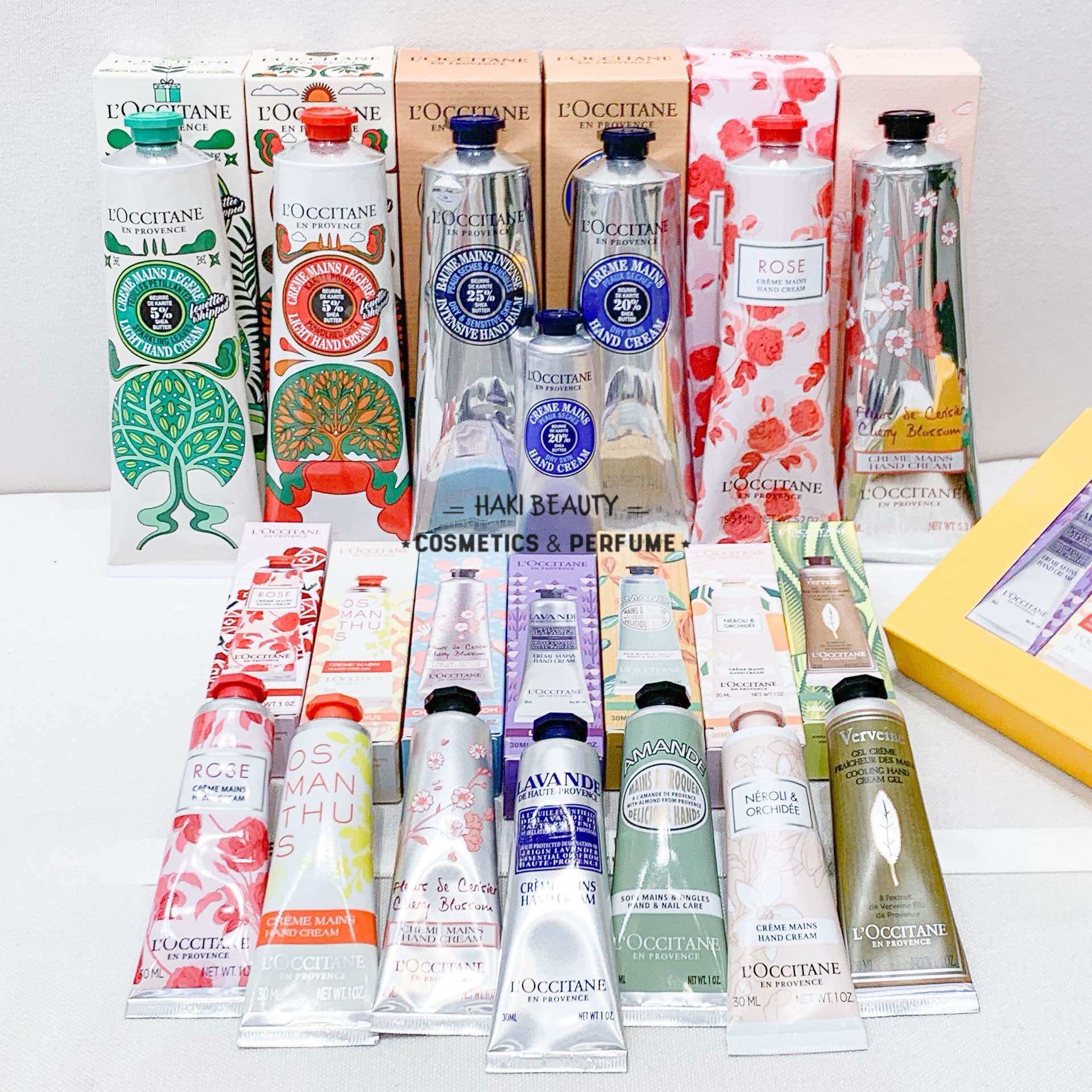 Kem dưỡng tay L’occitane 30ml và 150ml, đủ hương