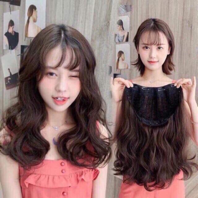 KẸP TÓC GIẢ U XOĂN NGANG VAI 45CM  U004