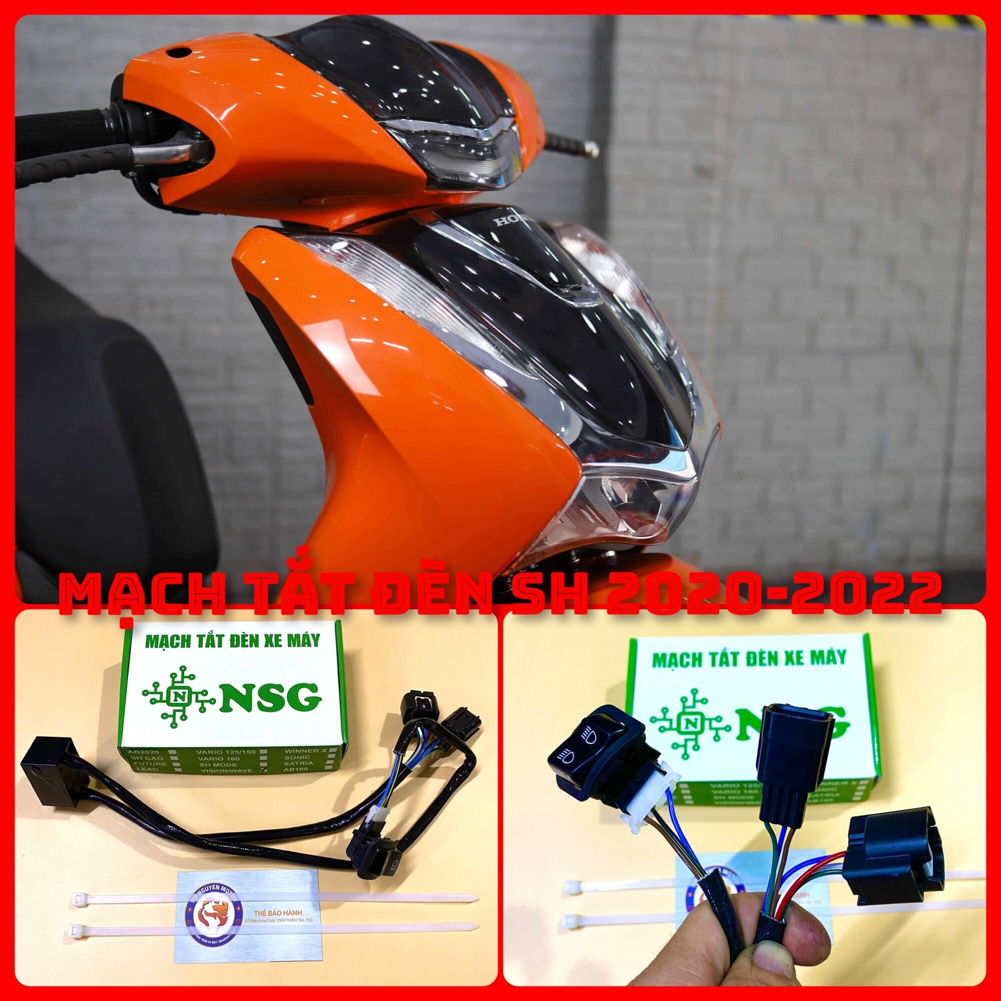 [HCM]MẠCH TẮT MỞ ĐÈN HONDA SH 2020-2023 (SỬ DỤNG CÔNG TẮC ZIN CỦA XE))