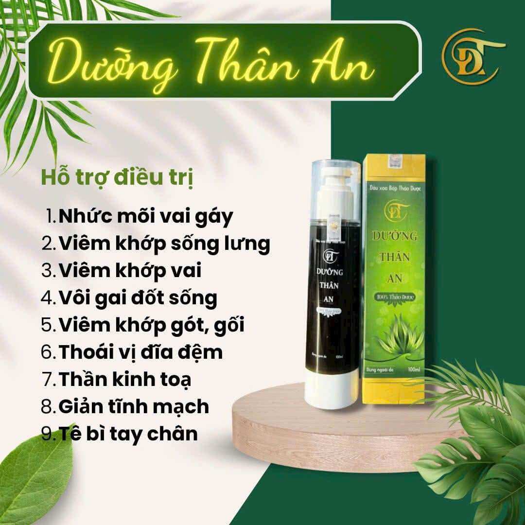    Chính hãng  Dầu xoa bóp dưỡng thân an 100ml 