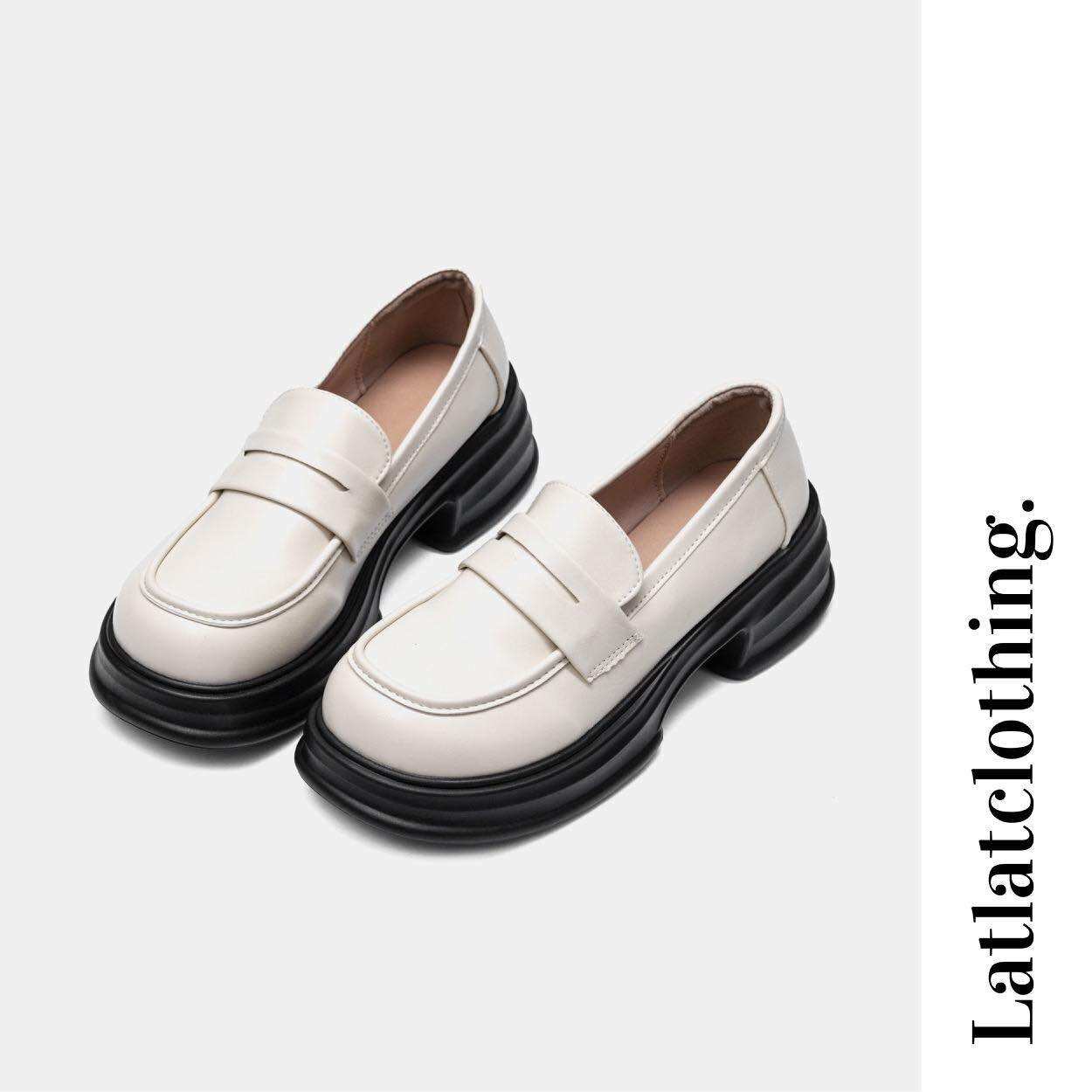 Giày Loafer lười 5cm, giày Xuka chất liệu da mềm, form ôm dáng chân - Giày nữ