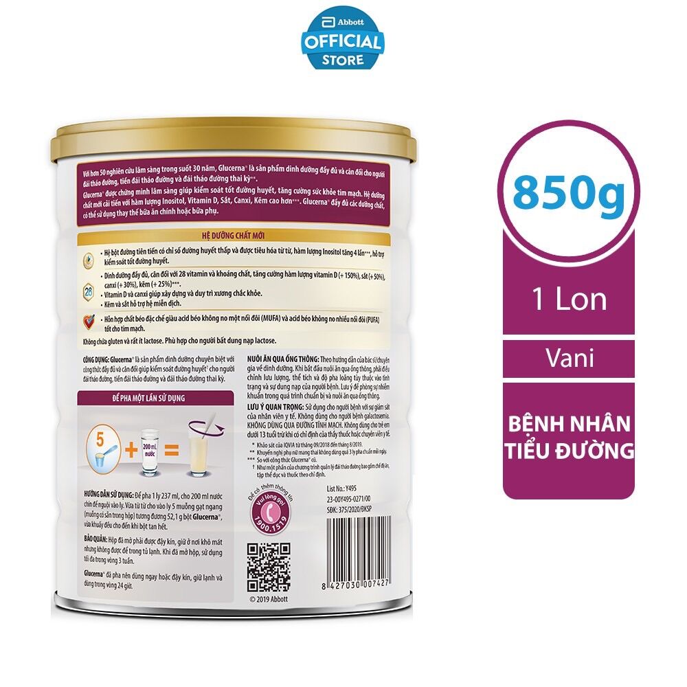 Combo sữa bột glucerna