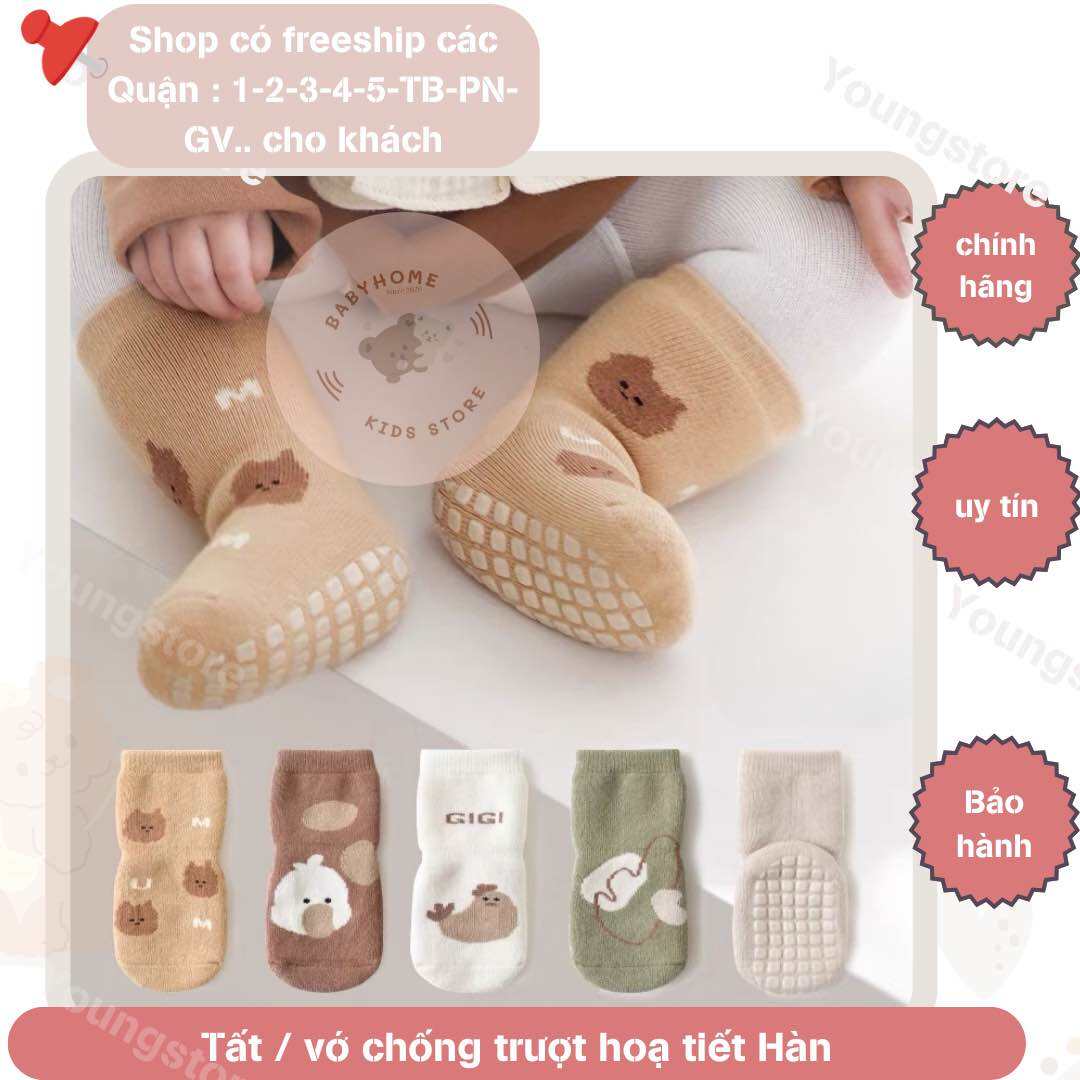 TẤT /VỚ CHỐNG TRƯỢT HOẠ TIẾT HÀN BABYHOME