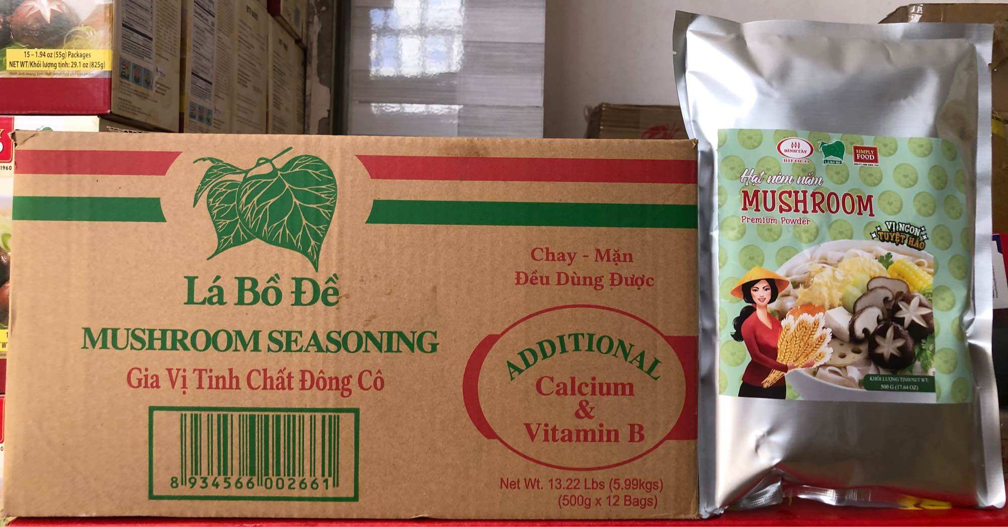 Hạt nêm chay nấm Đông Cô Lá Bồ Đề - Export Only