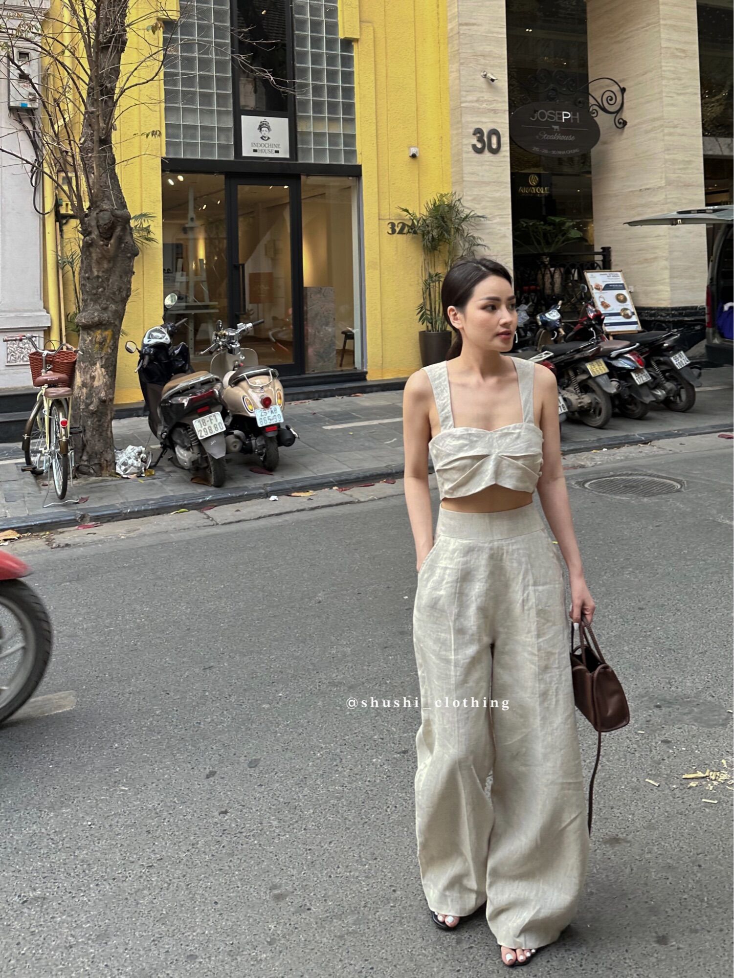 Bonni Top - Áo 2 Dây Linen Tưng ( ảnh chính chủ )