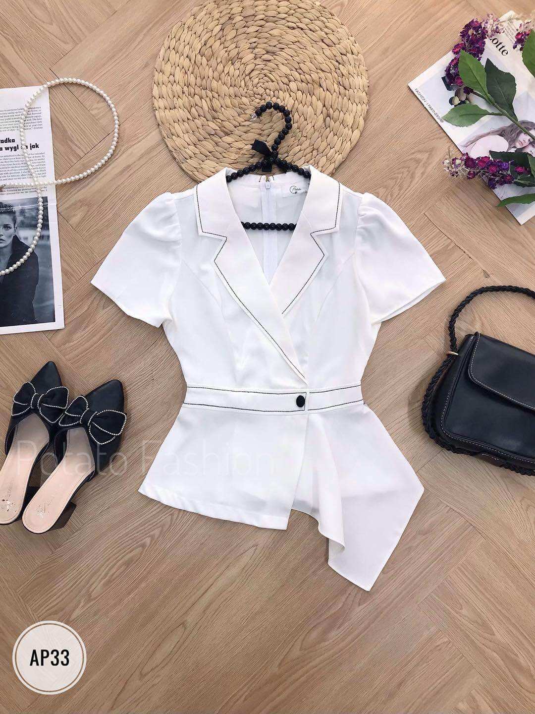 Áo công sở thiết kế cao cấp đủ size Anitagreen LT99-0923