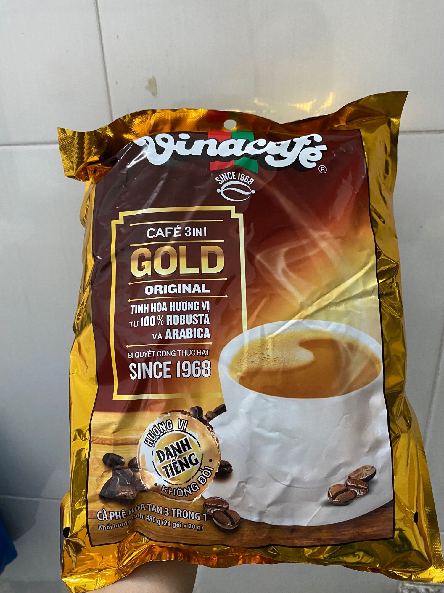Cà phê sữa vinacafe 3 in 1 bịch 24 gói x20g