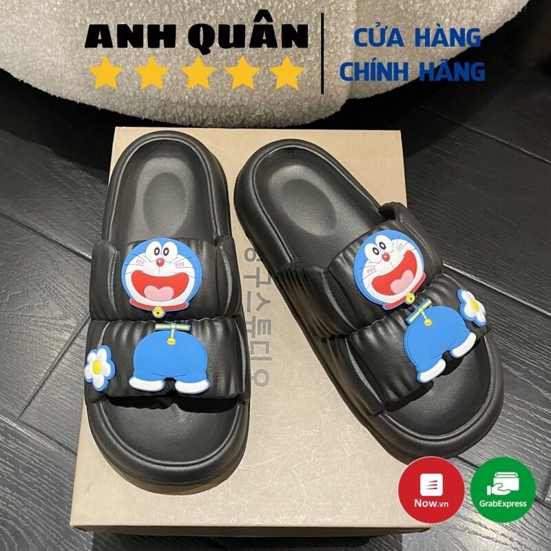 Dép Bánh Mì Nữ Gắn Hình Doraemon Dễ Thương form nhỏ tăng 1 size