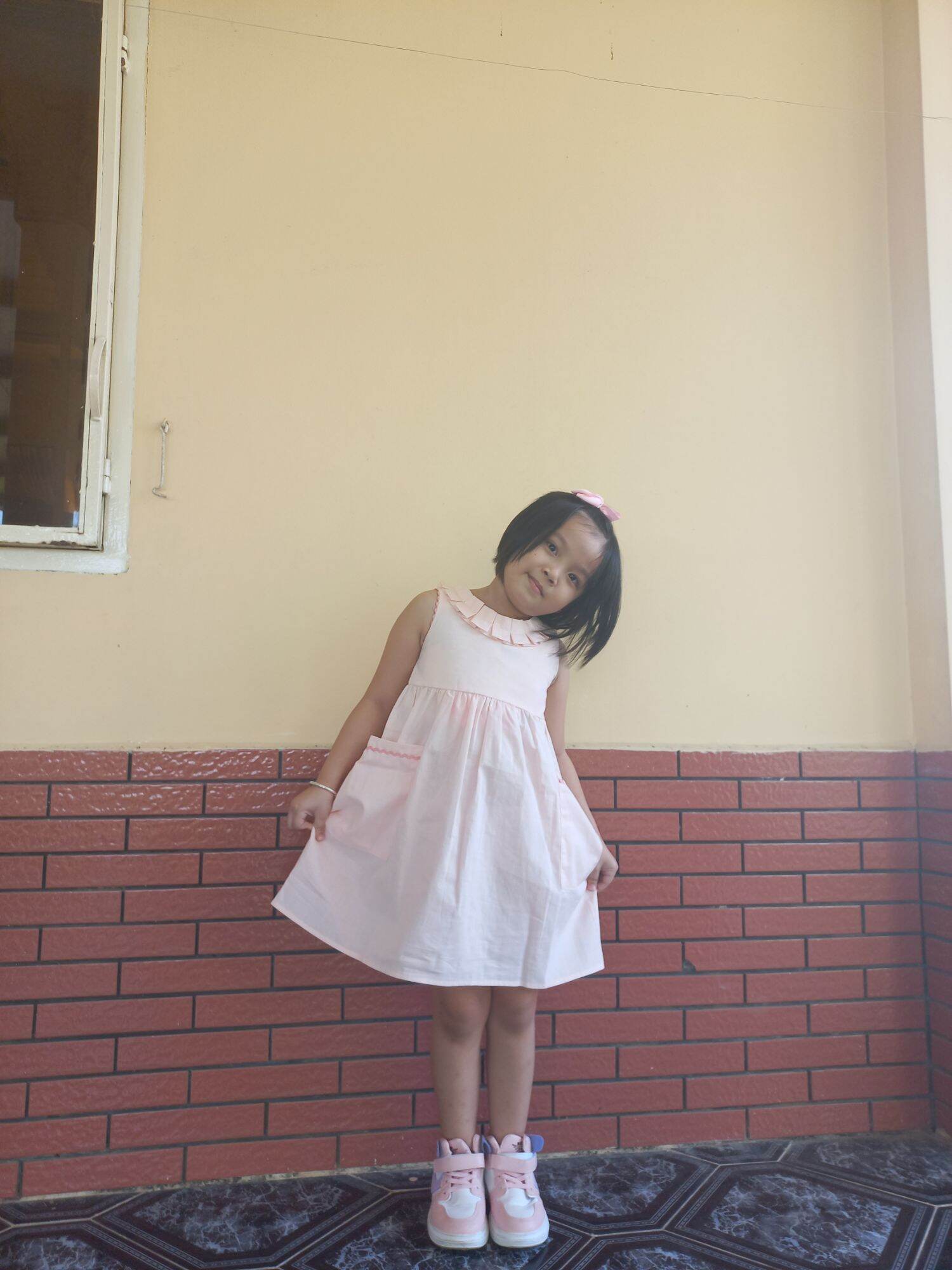 ĐẦM XẾP LY CỔ BEE BEE KID D08 SIÊU CUTE