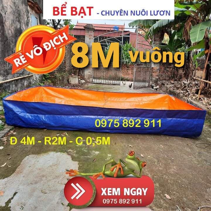 Bể bạt nuôi ốc ếch cá - xanh cam