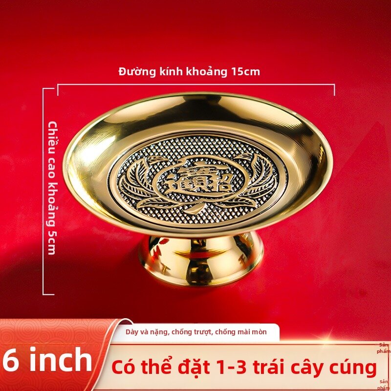 YIJINGFENG | Đĩa Đựng Lễ Vật Đồng