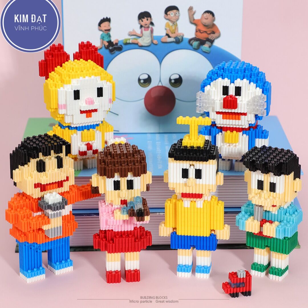 Lego mini đồ chơi lắp ráp 3d hình các nhân vật hoạt hình . lego mô hình doremon