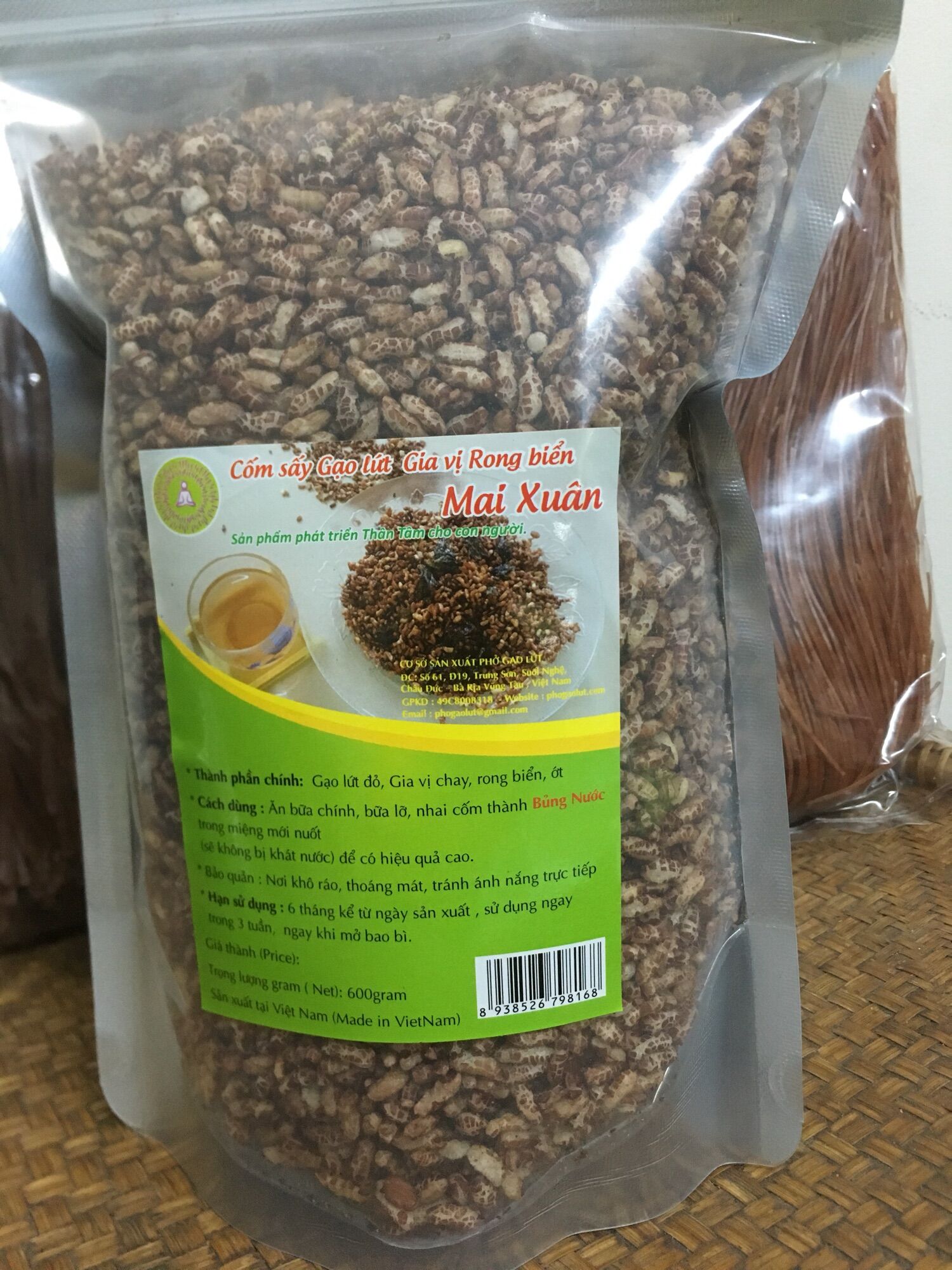 [HCM] Cốm gạo lứt ăn liền Mai Xuân 300gr