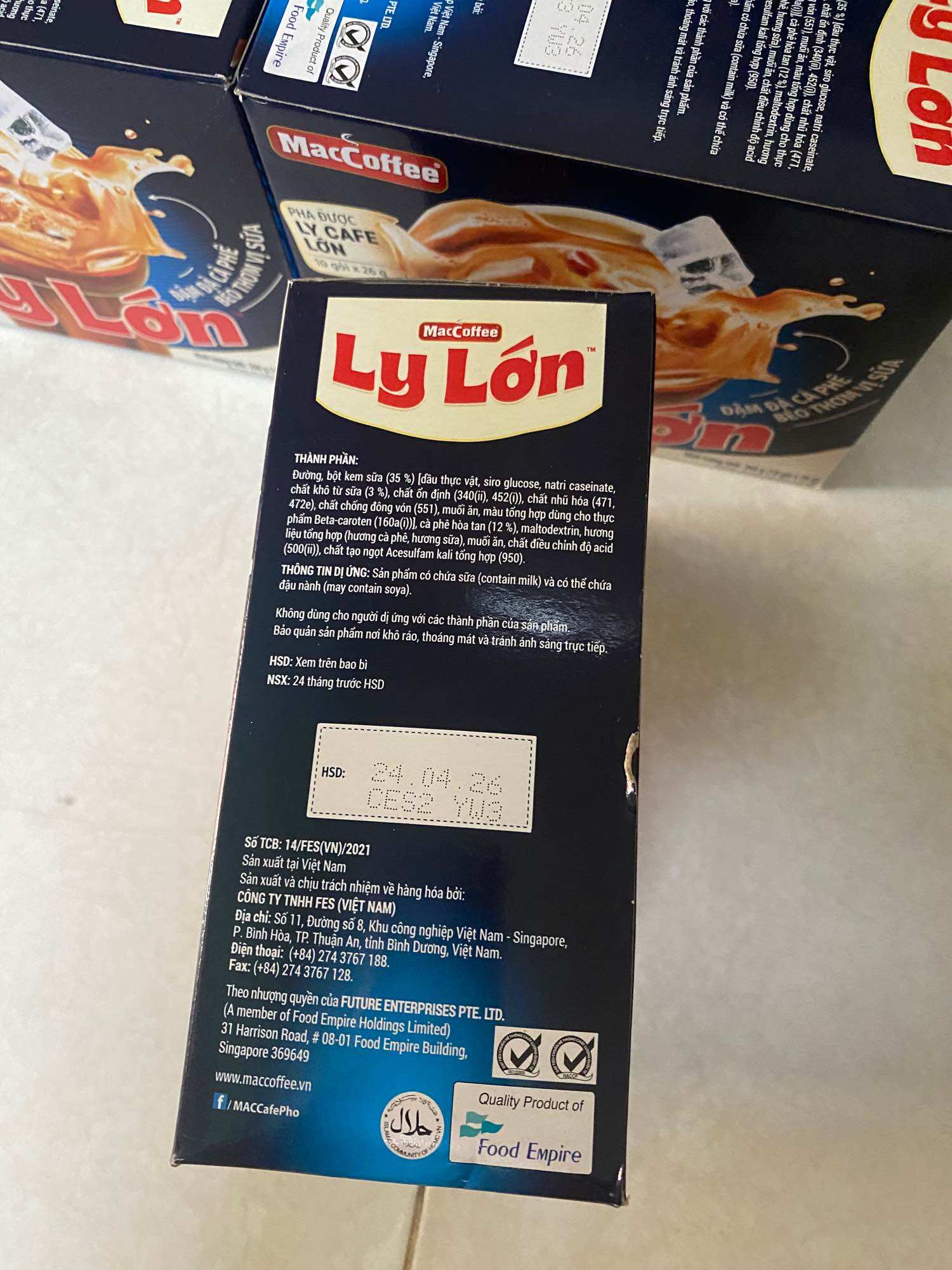 3 HỘP CÀ PHÊ PHỐ LY LỚN -1 HỘP 10 GÓI cà phê