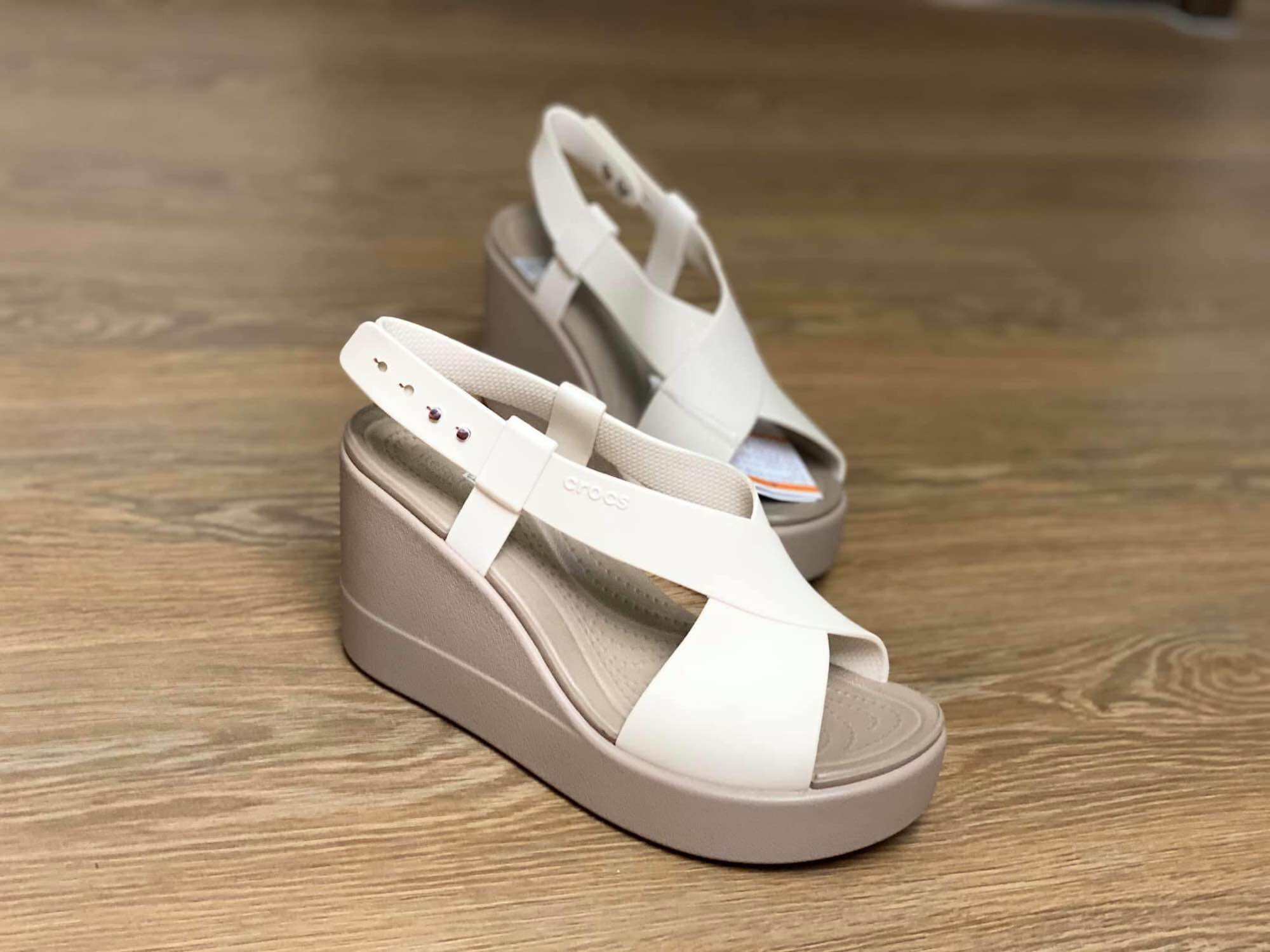 Sandal crocs broolynk cao 9cm chính hãng, c.roc.s shoes giầy dép crocs thời trang nam nữ, giầy dép đi mưa