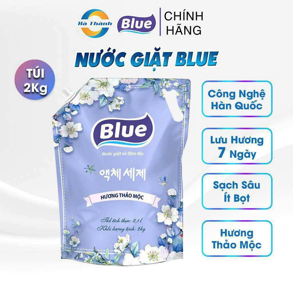 (Giao hàng 2h)Nước giặt xả Blue công nghệ Hàn Quốc 2.1L