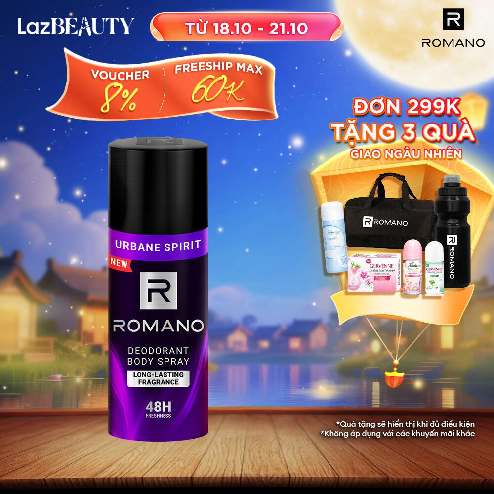 Xịt khử mùi Romano URBANE SPIRIT 150ML