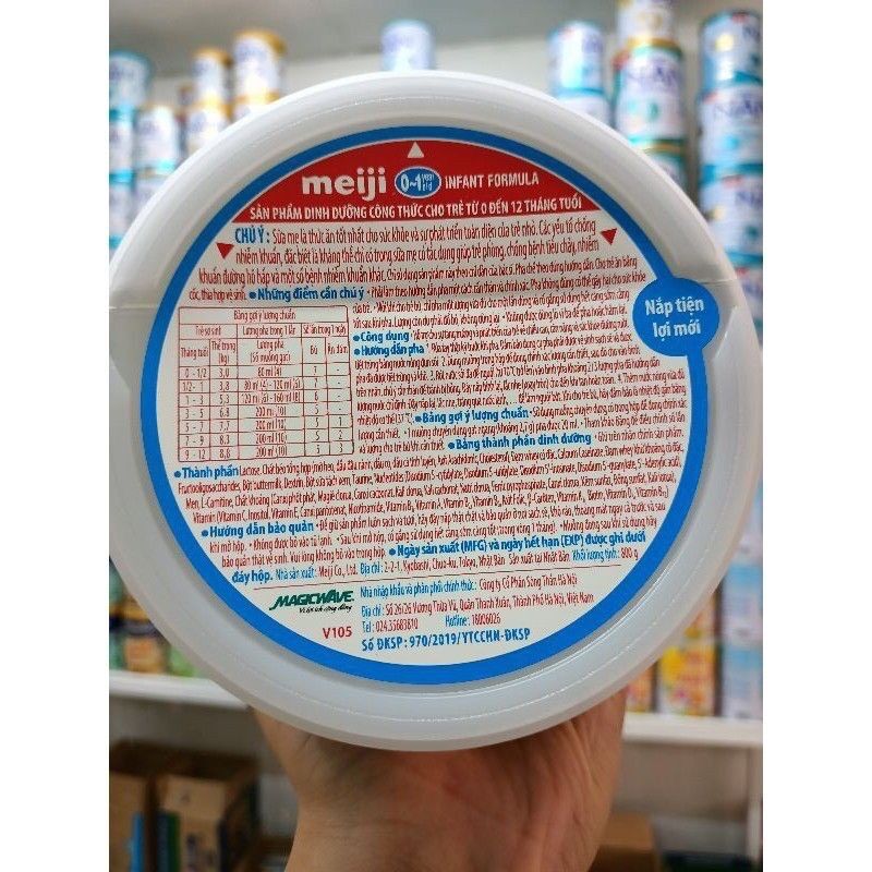 Sữa bột meiji từ 0-1 tuổi 800g