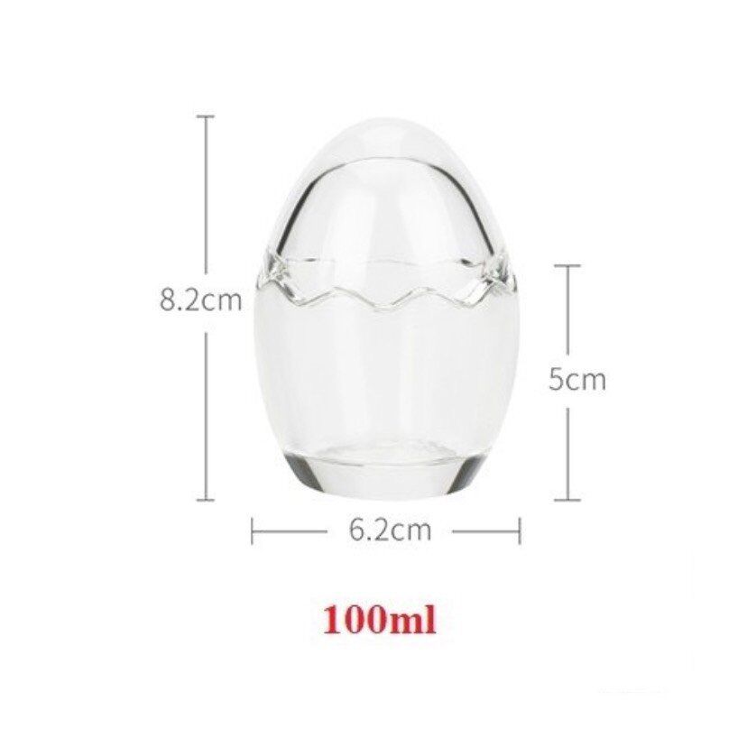 Hủ thuỷ tinh Quả trứng 100ml làm sữa chua, pulding