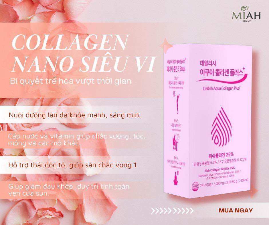 Collagen thuỷ phân Dailish chính hãng Hàn Quốc .