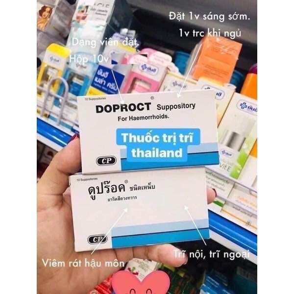Viên đặt trĩ DOPROCT thái lan