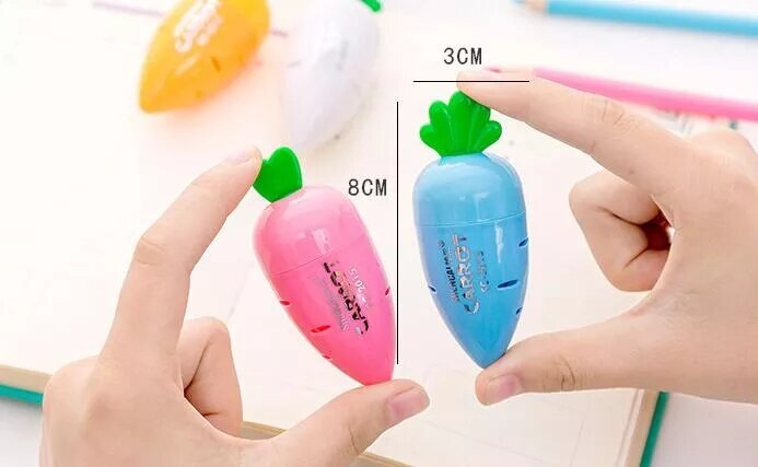Chuốt viết chì hình cà rốt xinh xắn (3 cái)