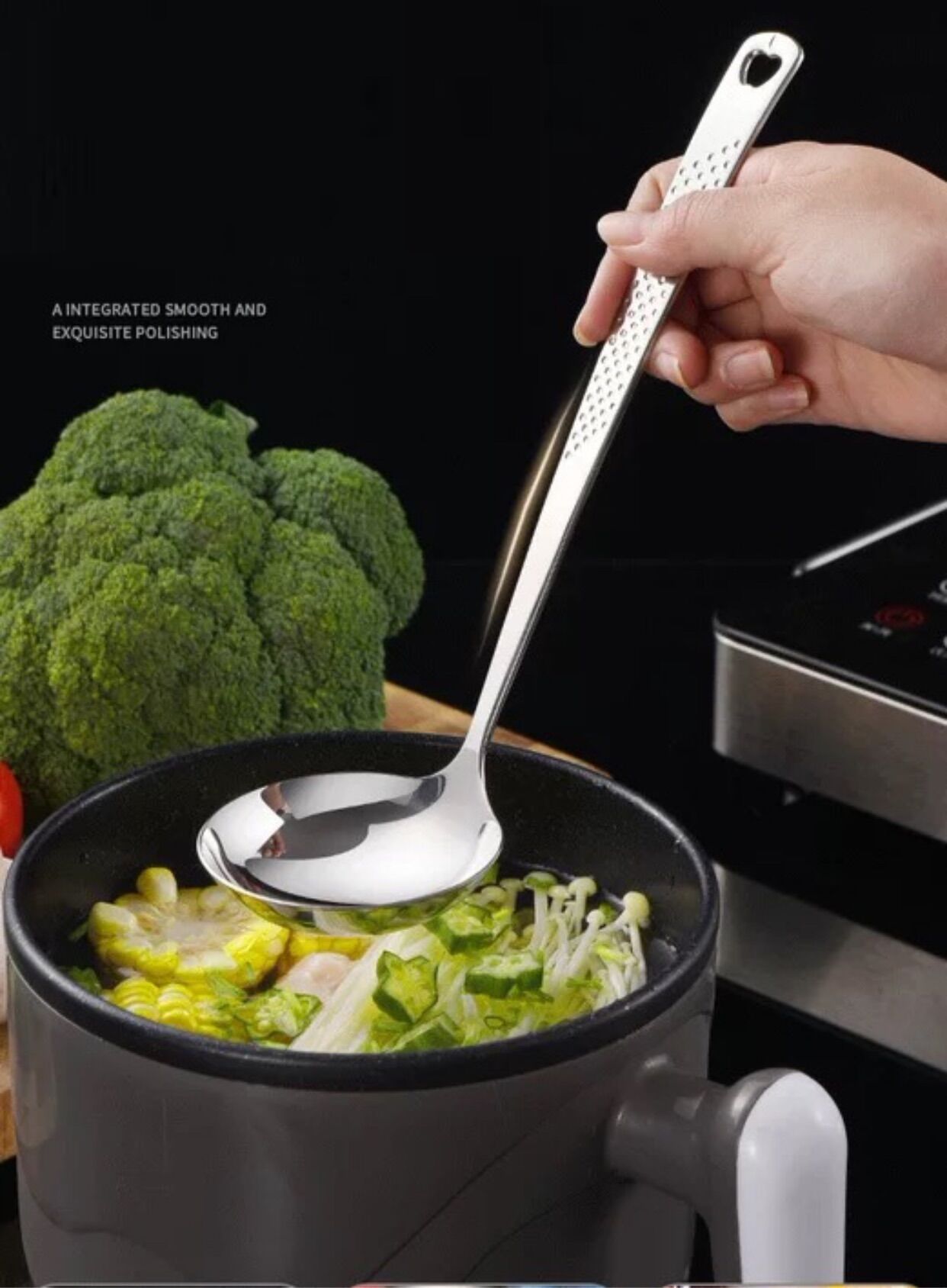 Muôi múc canh Inox 304 cao cấp sáng bóng