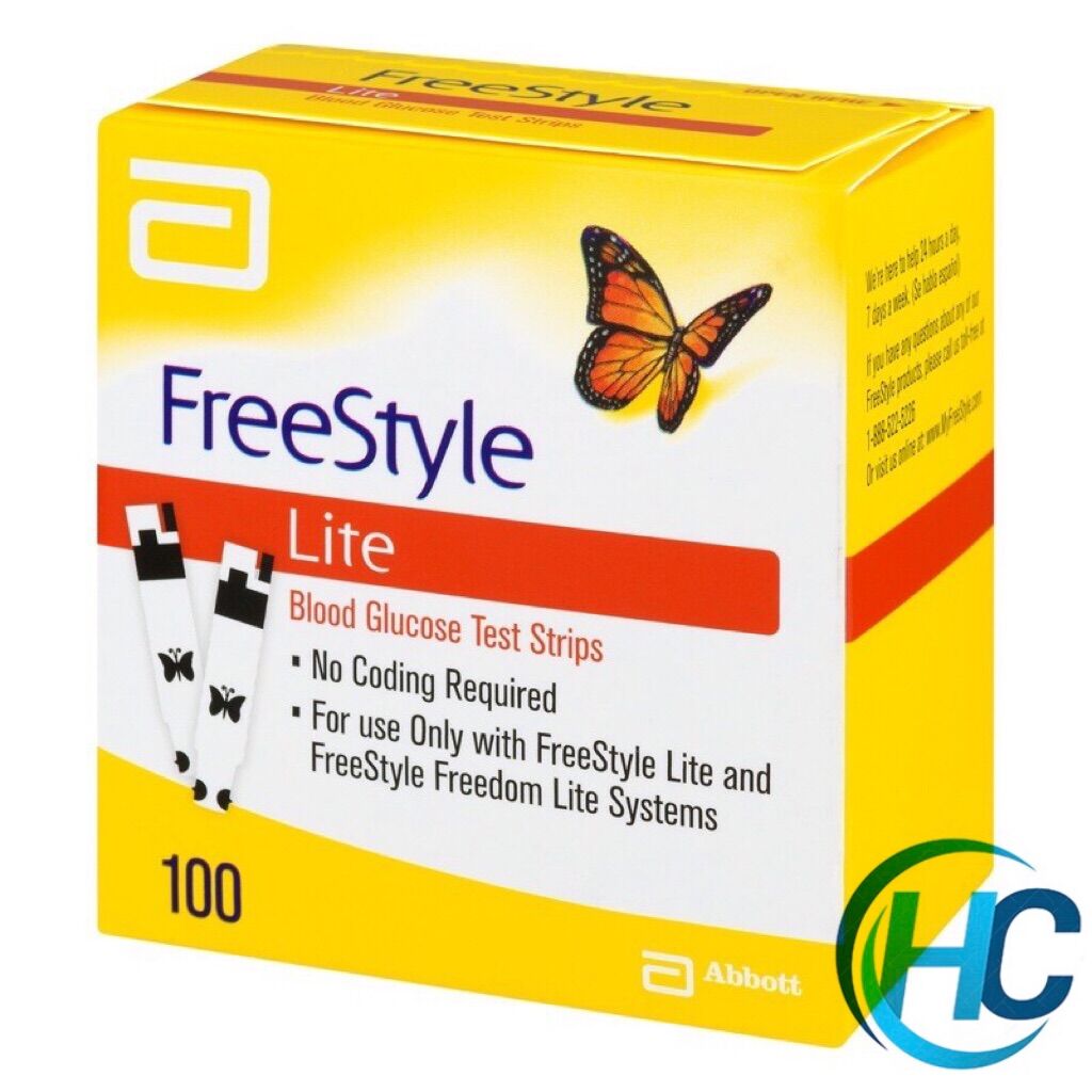 [CHÍNH HÃNG] Que Thử Đường Huyết Freestyle Lite  (Hộp 50 - 100 que)