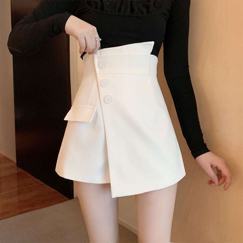 Chân váy 3 nút tà lệch vải for xinh