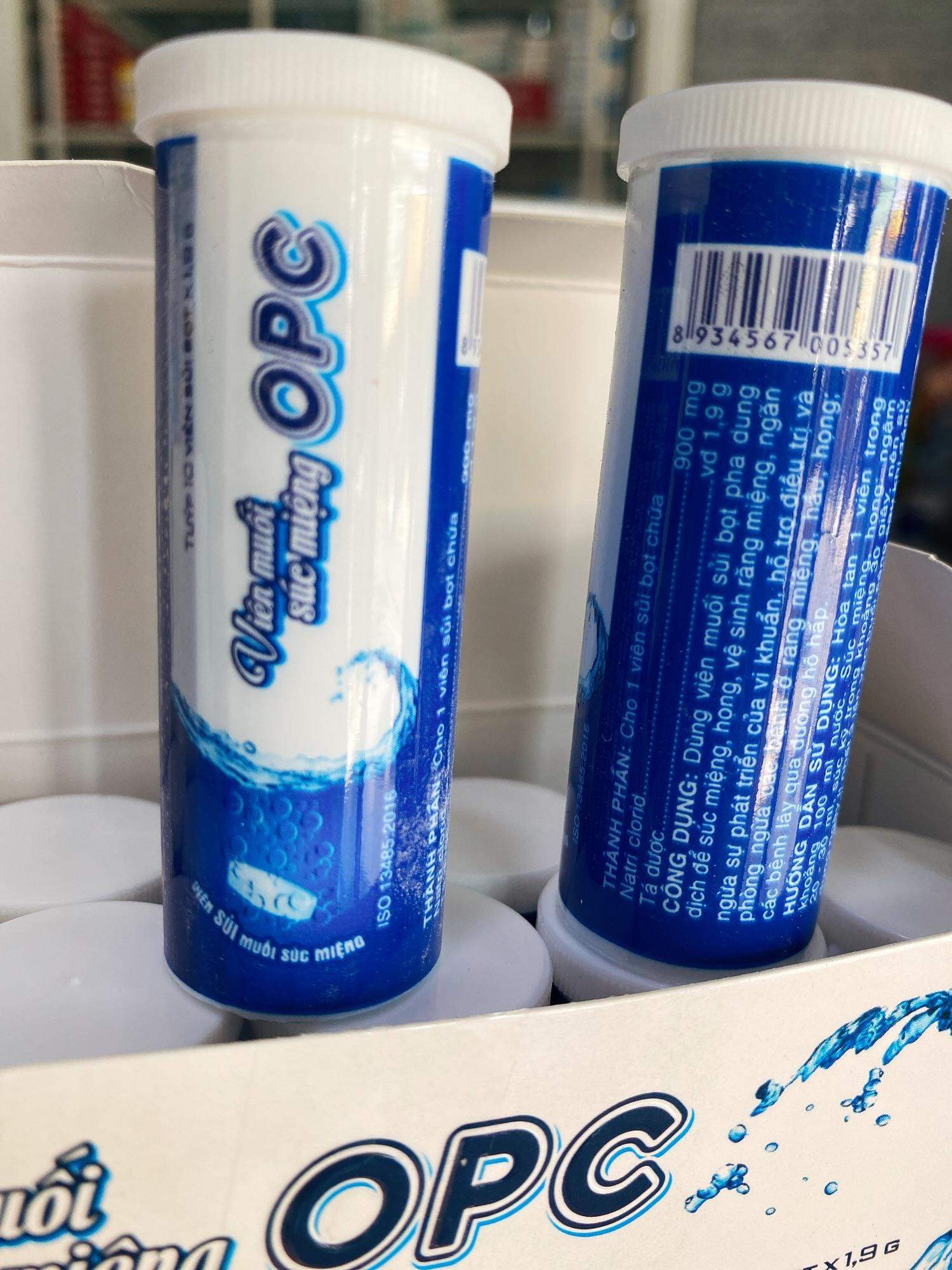 Viên Muối Súc Miệng OPC NaCl 0,9%[Tuýp 20 Viên Sủi Bọt] - Nước Muối Sinh Lý Dạng Viên Tự Pha Súc Miệng Vệ Sinh Hàng Ngày