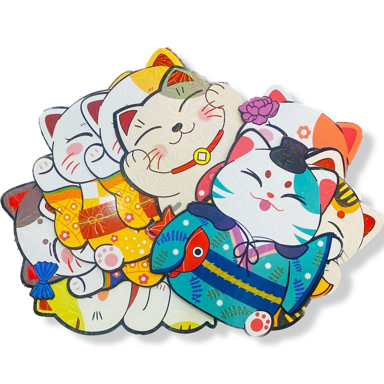 Combo 5 bao lì xì mèo Maneki Neko chiêu tài phát lộc Nhật Bản.